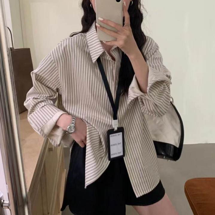 자체제작사이즈추가모브 줄무늬 코듀로이 셔츠 자체제작사이즈추가모브 줄무늬 코듀로이 셔츠