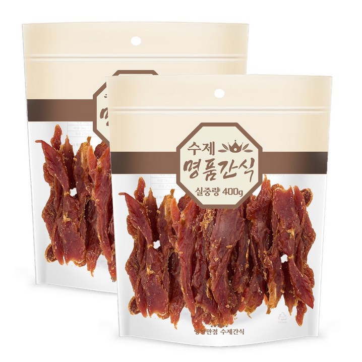 400g x 2개세트 고기결이 살아있는 강아지수제간식 오리, 400g, 2개, 오리 윙
