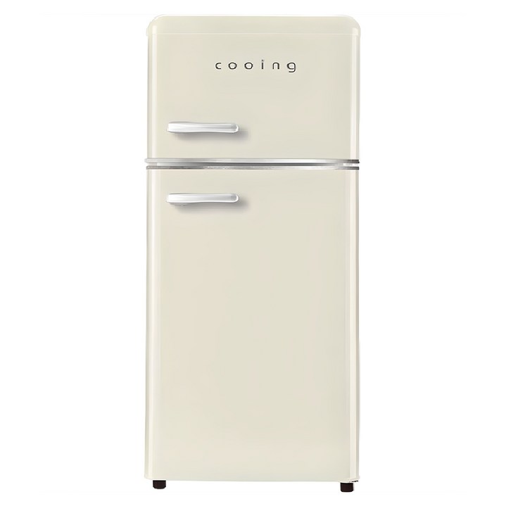 쿠잉전자 레트로 115L 2도어 냉장고 방문설치