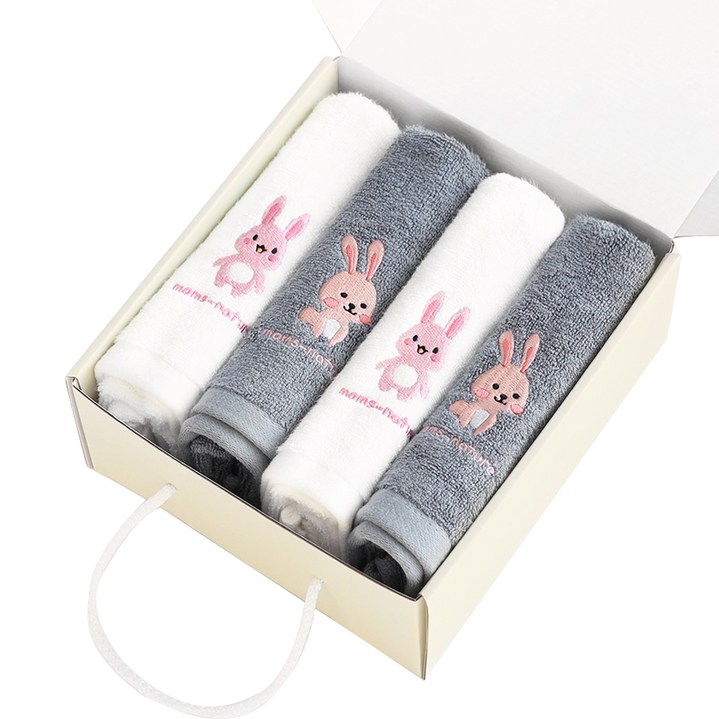 맘스네이처 유아용 밤부 대나무 페이스타올 4종 세트