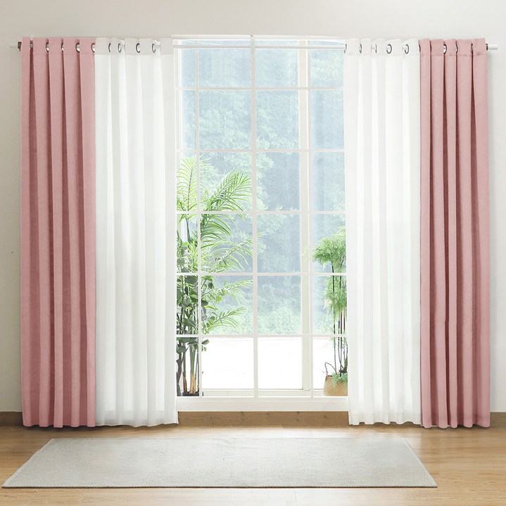 더자리 아일렛형 암막커튼 2p