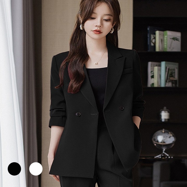 Titikong 여성 셋업 데일리 정장세트 + 스트랩 나시 티셔츠 증정 모던 심플 프리미엄 빅사이즈