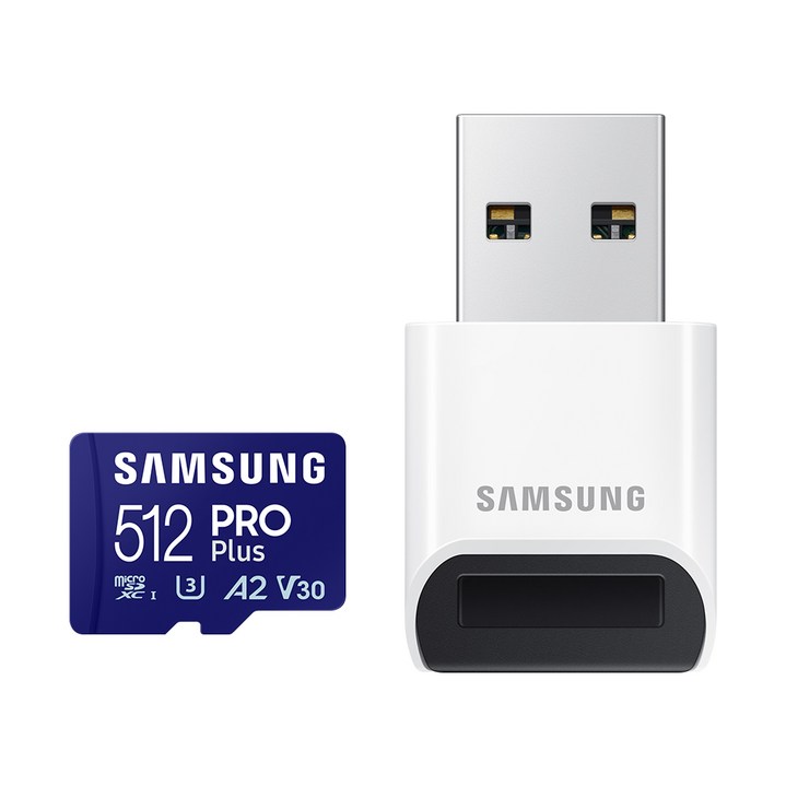 삼성전자 공식인증 정품 마이크로SD카드 PRO PLUS 512GB  리더기 MBMD512SBWW