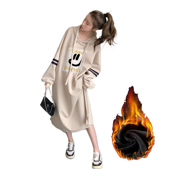 여성용 기모 환절기 긴팔 원피스  빅 사이즈 데일리룩 원피스 뉴타임즈 1230YD28M