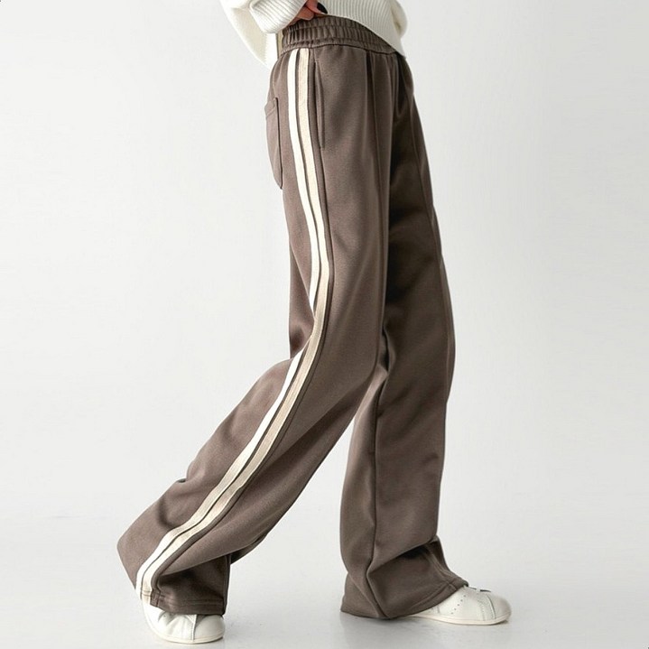 레딘 여성 트레이닝팬츠 남녀공용 커플룩 트랙팬츠 밴딩 츄리닝 세미 와이드 운동복 트레이닝 바지