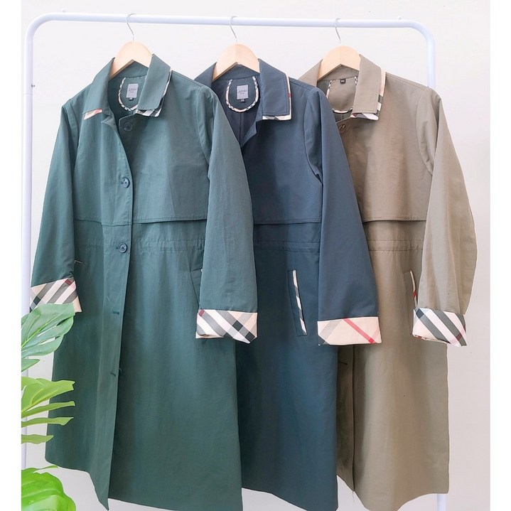 [꽃보다할머니] 중년여성 트렌치코트 봄가을 날씨 루즈핏 롱코트