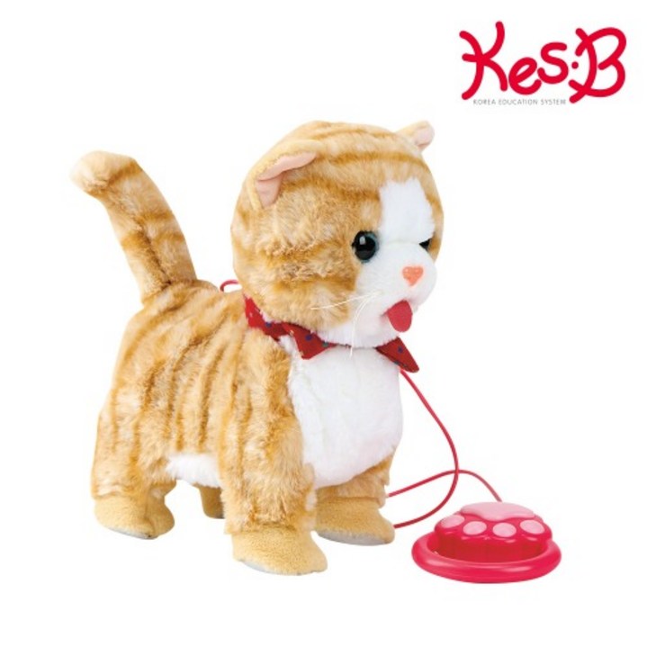 [캐스B] 플레이 그루밍하는고양이(2736) 반려동물 움직이는 고양이 장난감 어린이선물용, 1개