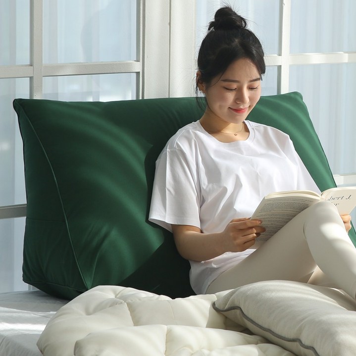 삼각 등 받이 쿠션 대형 침대 쇼파 쿠션, 그레이 삼각 등 받이 쿠션 대형 침대 쇼파 쿠션, 그레이