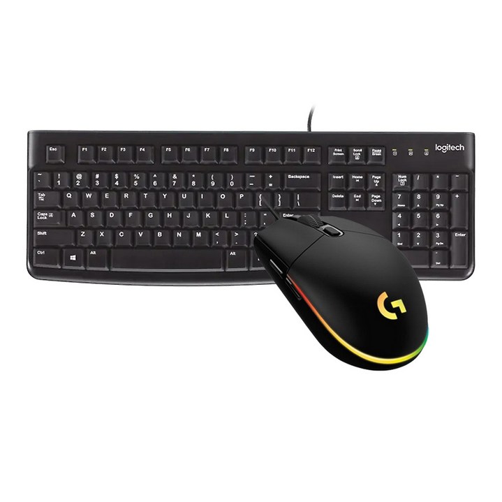 로지텍 K120 NEW 유선 키보드 G102 블랙 벌크 게이밍 유선 마우스 세트, K120G102블랙벌크, 로지텍 키보드마우스세트, 일반형
