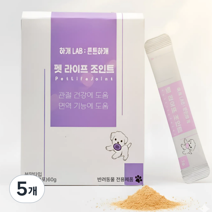 하개랩 튼튼하개 강아지 고양이 관절 영양제, 5개, 뼈/관절강화, 30회분