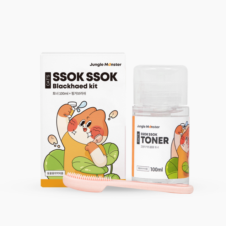 정글몬스터 고양이 쏙쏙뽑냥 토너 100ml + 핑커브러쉬