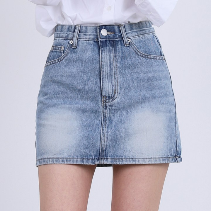 인비비드 여성용 클레어 베이직 워싱 미니 스커트 G05K6iq5494 숏