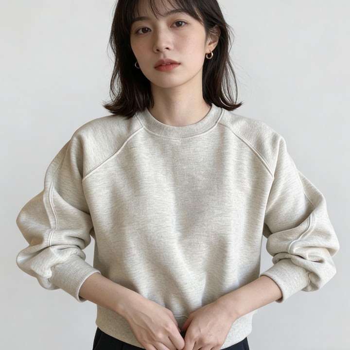 샤일리 여성 캐주얼 라운드넥 맨투맨