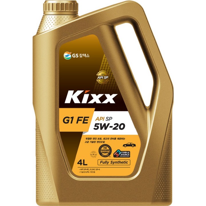GS칼텍스 킥스 Kixx G1 FE SP 5W20 4L 100% 합성 가솔린 LPG 엔진오일, Kixx G1 FE SP 5W-20 4L