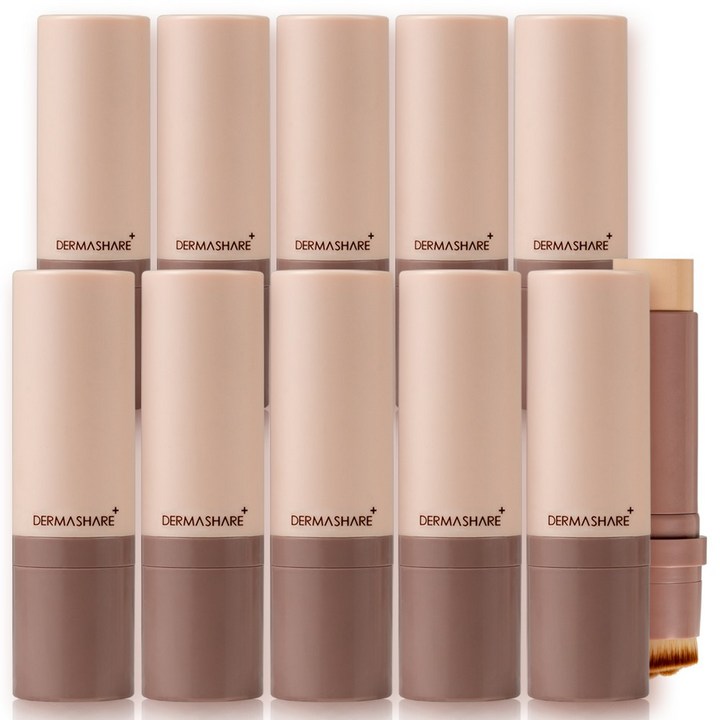 더마쉐어 비건 내추럴 밀착 커버 스틱 세럼 파운데이션 SPF50 PA 14g, 10개, 23호 샌드