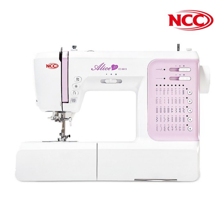 ncc미싱 NCC 앨리스30 CC-6613 가정용 디지털 미싱, 혼합색상, 옵션03. 앨리스30+특별선물+바느질필수부자재+확장판