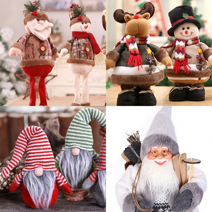 다이소트리장식 루돌프인형 눈사람 산타 할아버지 인형 크리스마스 트리 인형 장식 소품 파티 용품 다이소