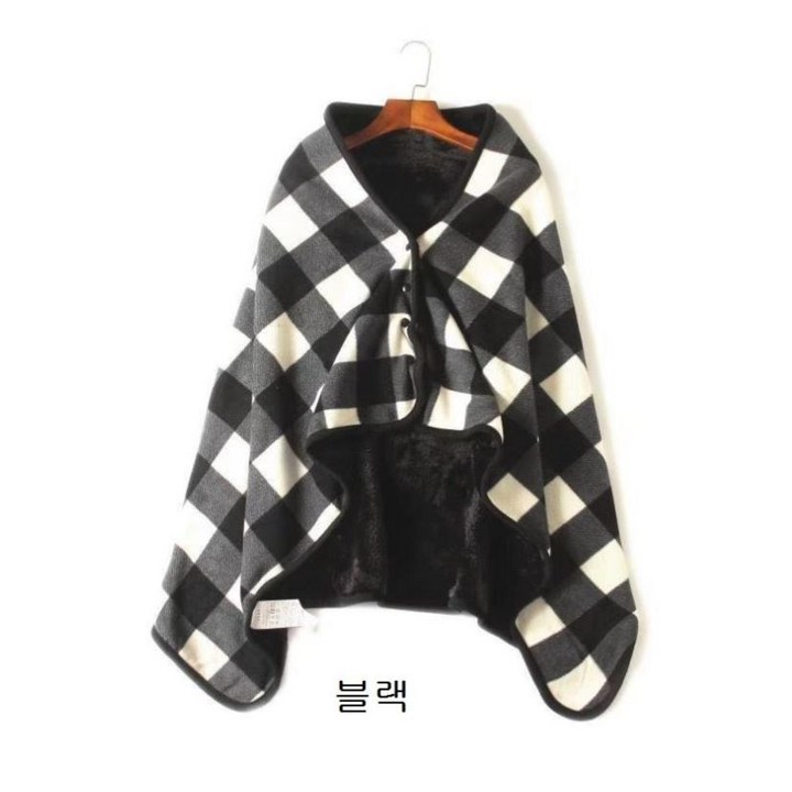 극세사 망토담요 단추 똑딱이 버튼 양털 담요 무릎 두르는 걸치는 휴대용 차량용 블랭킷 캠핑담요 입는담요