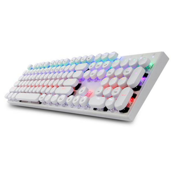 앱코 HACKER K840 조약돌 레트로 기계식키보드, 화이트, 청축