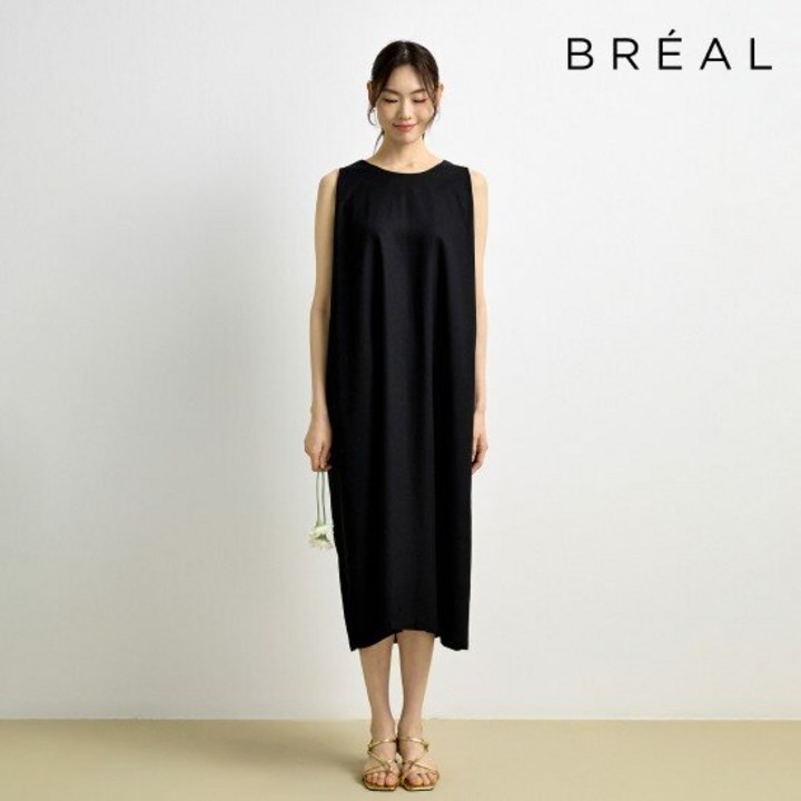 브리엘 25SS 슬리브리스 린넨 원피스 2종