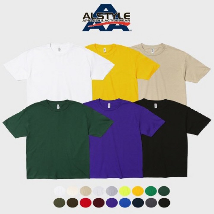 AAA 트리플에이 1301 무지 반소매 티셔츠