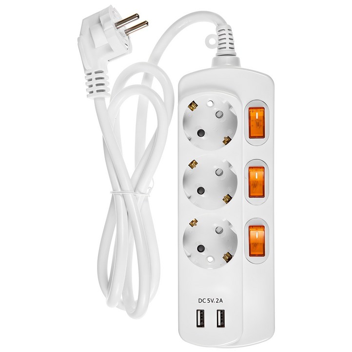 홈플래닛 멀티탭 3구  USB 2포트 XWLSAG3U