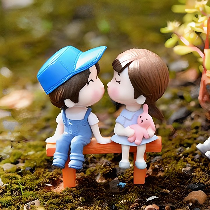 의자 커플 피규어