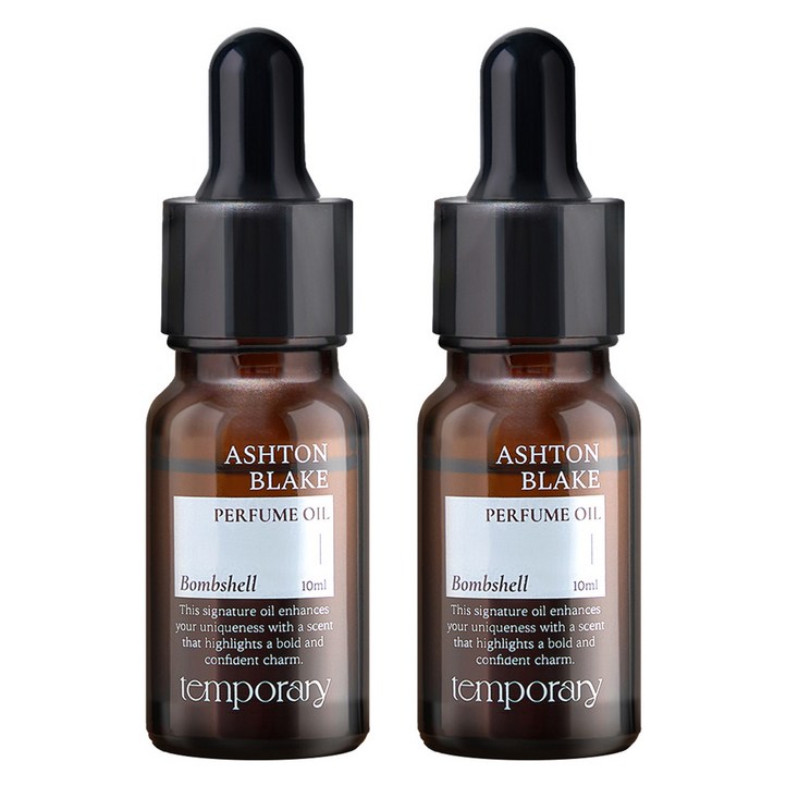 템포러리 애쉬튼 블레이크 밤쉘 퍼퓸 오일, 2개, 10ml