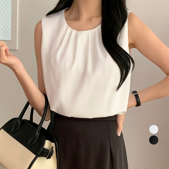 아피나르 여성용 비침없는 나시 블라우스 하객룩