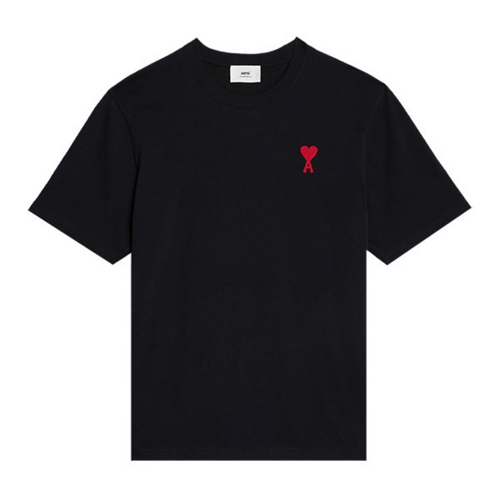 아미 하트 로고 반팔 티셔츠 UTS004 726 009 BLACKRED AIC117