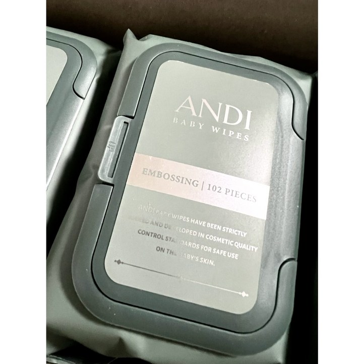 안디 시그니처 저자극 대용량 아기물티슈 캡형 50평량, 50g, 102개입, 10개
