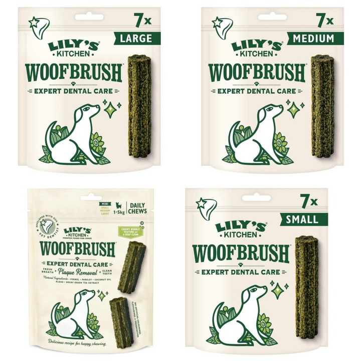 릴리스키친 우프브러쉬 덴탈 츄 덴탈껌 반려견 강아지 개 껌 영국 직배송