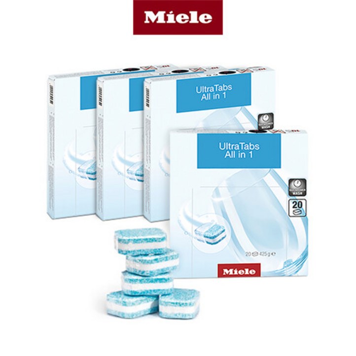 밀레가전 Miele 본사 밀레 식기세척기 세제 울트라탭 올인원 240정 4박스