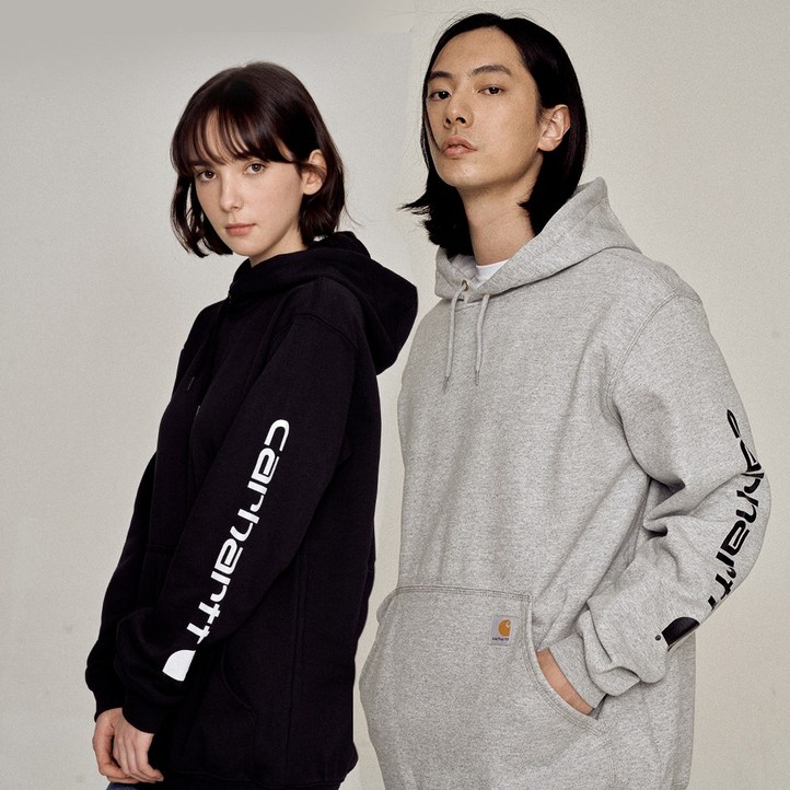 칼하트 미드웨이트 로고 후드티 K288