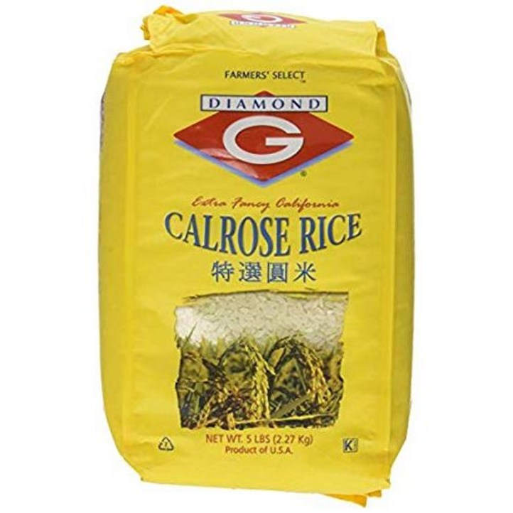 다이아몬드 G 칼로스 쌀 2.3kg 2봉지 Diamond G Calrose Rice 5 Lb Pack of 2 Bags