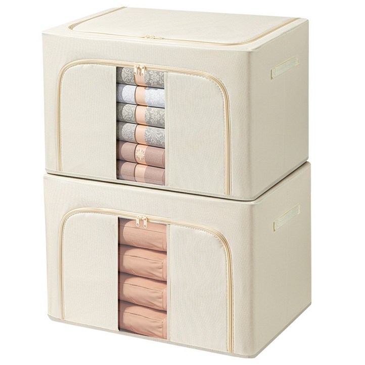 대용량 접이식 패브릭 이불 옷 수납 리빙박스 정리함 2p4p6p세트