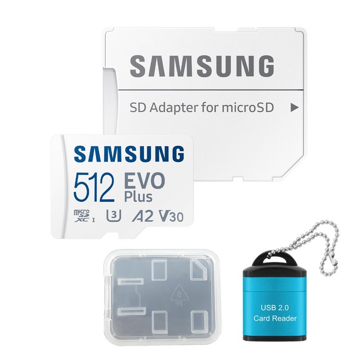 삼성 공식인증정품 마이크로 SD카드 MBMC512KAKR PLUS 512GB 메모리카드리더기케이스 G