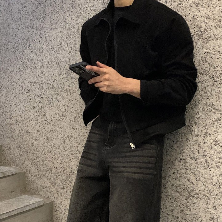크롭 절개 스웨이드 자켓 2컬러 크롭 절개 스웨이드 자켓 2컬러