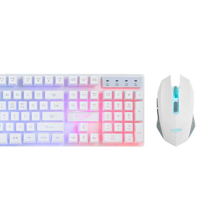 지클릭커 키보드 마우스 세트 GMK220, 슈퍼히어로 GMK220, 화이트, 게이밍 유선 키보드 마우스 세트 지클릭커 키보드 마우스 세트 GMK220, 슈퍼히어로 GMK220, 화이트, 게이밍 유선 키보드 마우스 세트