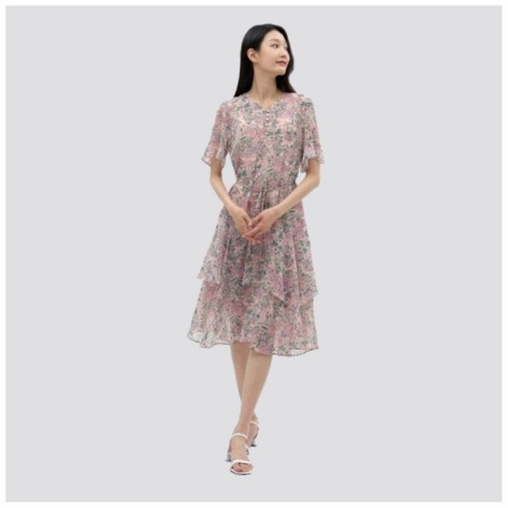 지센 2컬러 쉬폰 프린트 브이넥 원피스 LFOPN506 1425320 지센 2컬러 쉬폰 프린트 브이넥 원피스 LFOPN506 1425320