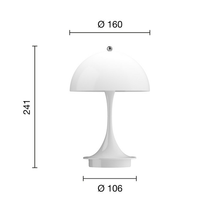 루이스폴센 판텔라 160 포터블 램프 Opal V3버전 오팔화이트