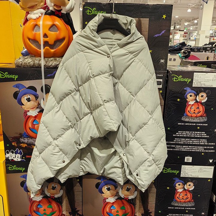 구스다운 숄 담요 여행용 거위털 블랭킷 휴대용 보온 무릎담요 100x160cm