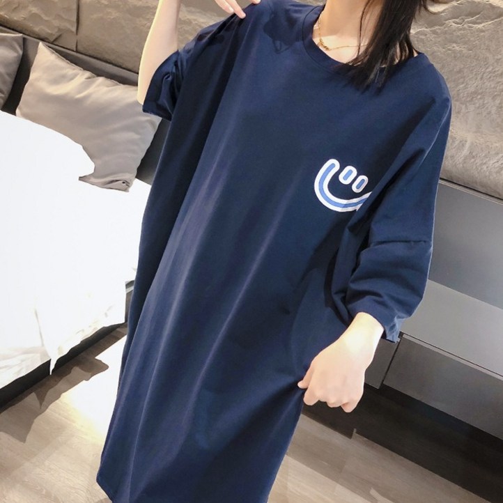 NICE DAY 빅사이즈 롱 원피스 루즈핏 찰랑 반팔 홈웨어 잠옷 여름용 시원한 4XL까지 무지 3컬러 NICE DAY 빅사이즈 롱 원피스 루즈핏 찰랑 반팔 홈웨어 잠옷 여름용 시원한 4XL까지 무지 3컬러