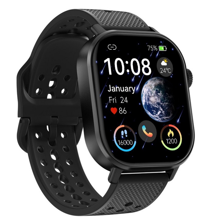 블루투스 스마트워치 BEST60 2.13인치 고화질 디스플레이 GPS 아웃도어, GPS  블루투스, 5.4cm, 블랙