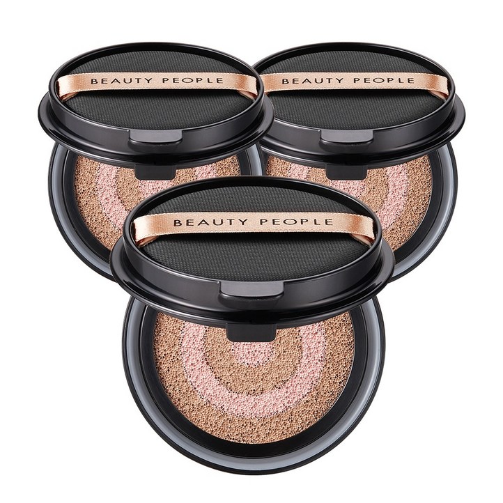 뷰티피플 절대 철벽녀 쿠션 시즌15 나노 비타민 광천수 쿠션 파운데이션 리필 3SET, 3개, 21호 리필