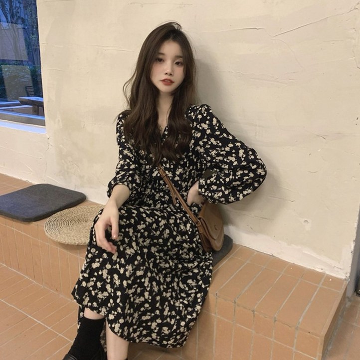 ANYOU 여성가을원피스 긴소매 롱원피스 ANYOU 여성가을원피스 긴소매 롱원피스