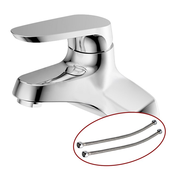 대림바스 투홀 세면기 수전 DLYL6A11  세면대고압호스40cm2개