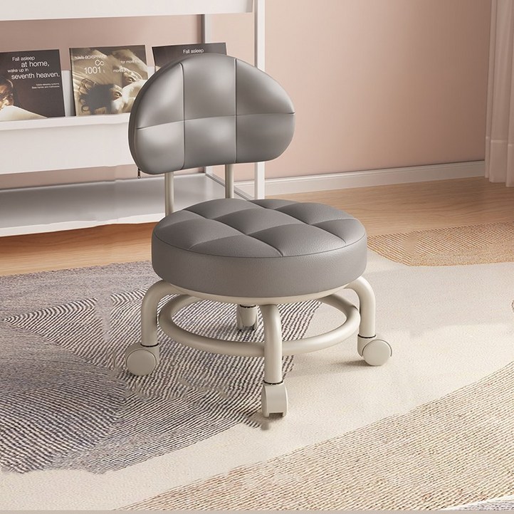 Onenine 가정용 낮은 의자 이동 등받이 작은 의자 바닥 닦는 의자 CP841DM