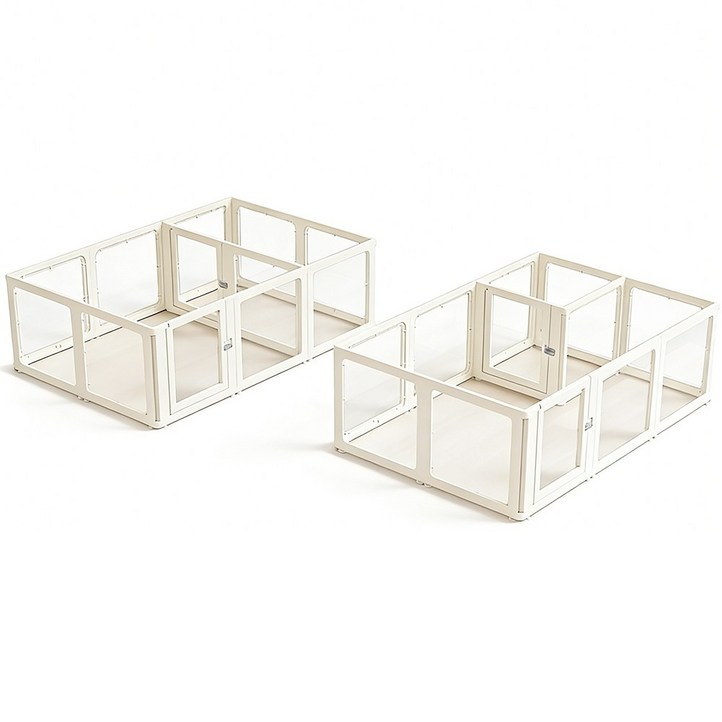 확장형 강아지 울타리 애견펜스 세트, 1개, 화이트