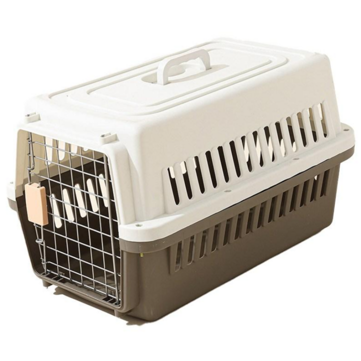 아미토 애완동물 전용 이동장 반려동물 켄넬, 그레이, 1개